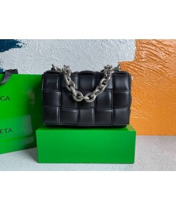 Replica Bottega Veneta BV 20206 Chain Cassette 631421 Black Silver