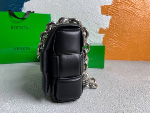 Replica Bottega Veneta BV 20206 Chain Cassette 631421 Black Silver 4