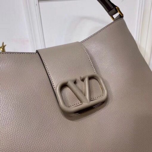 Replica Valentino 50027 Vsling Grainy Calfskin Hobo Bag Gray 4