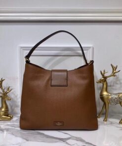 Replica Valentino 50027 Vsling Grainy Calfskin Hobo Bag Brown 2