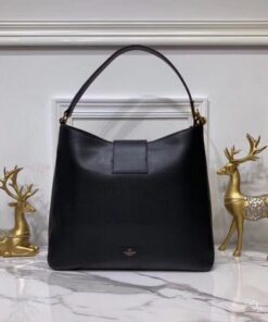 Replica Valentino 50027 Vsling Grainy Calfskin Hobo Bag Black 2