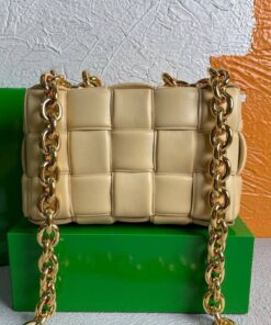 Replica Bottega Veneta BV 20206 Chain Cassette 631421 Apricot Gold 2