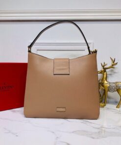 Replica Valentino 50027 Vsling Grainy Calfskin Hobo Bag Apricot 2