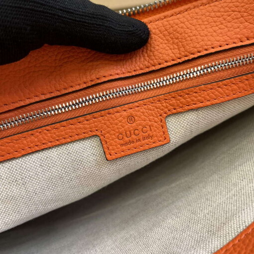 Replica Gucci 696009 Jumbo GG Medium Messenger Bag Orange 8