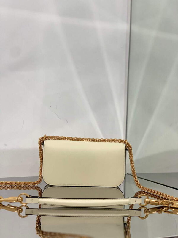 Replica Valentino WB0K53ZXL Locò Small Shoulder Bag in Calfskin Light Ivory 2