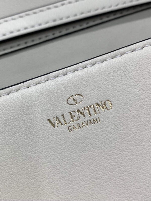 Replica Valentino WB0K53ZXL Locò Small Shoulder Bag in Calfskin Light Ivory 5