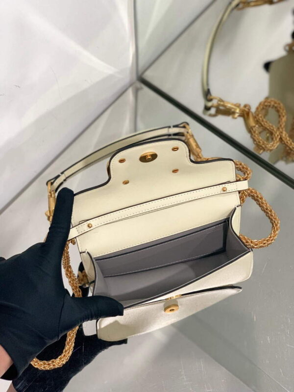 Replica Valentino WB0K53ZXL Locò Small Shoulder Bag in Calfskin Light Ivory 7