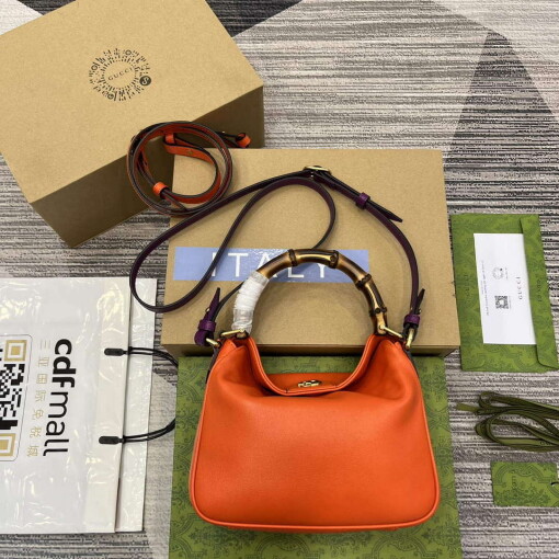 Replica Gucci 746251 Gucci Diana Small Shoulder Bag Orange