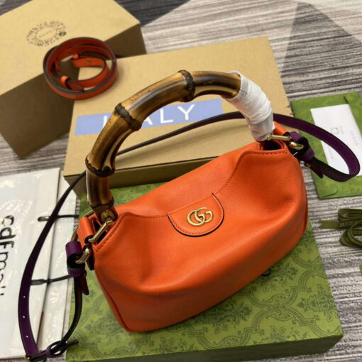 Replica Gucci 746251 Gucci Diana Small Shoulder Bag Orange 2