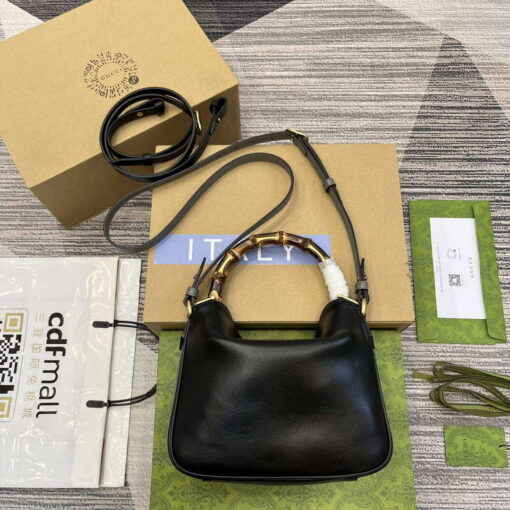 Replica Gucci 746251 Gucci Diana Small Shoulder Bag Black 6