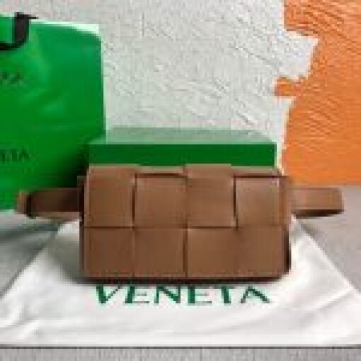 Replica Bottega Veneta BV 639367 Belt-Cassette 55869 Bag Tan