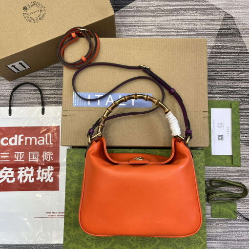 Replica Gucci 746124 Gucci Diana Medium Shoulder Bag Orange