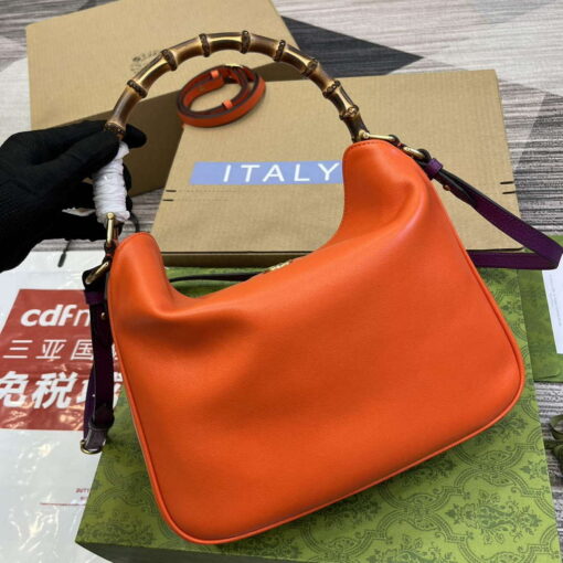 Replica Gucci 746124 Gucci Diana Medium Shoulder Bag Orange 4