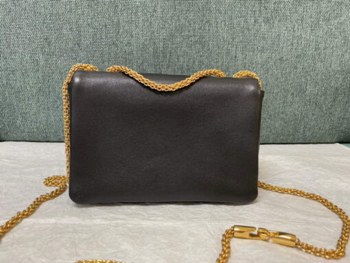 Replica Valentino One Stud Nappa Bag With Chain 1215 Black Gold 8