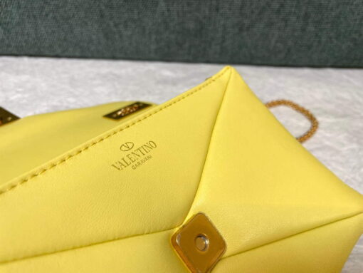 Replica Valentino One Stud Nappa Bag With Chain 1215 Yellow 4