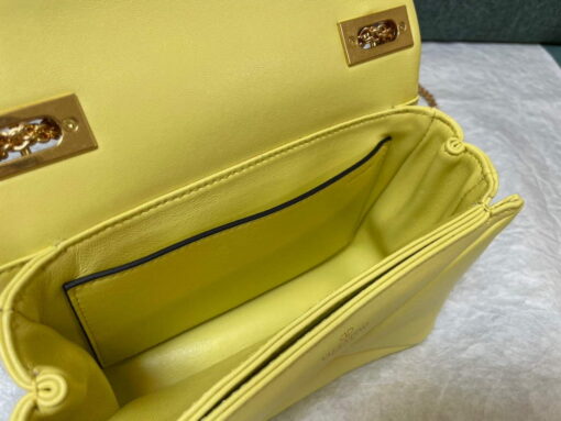 Replica Valentino One Stud Nappa Bag With Chain 1215 Yellow 5