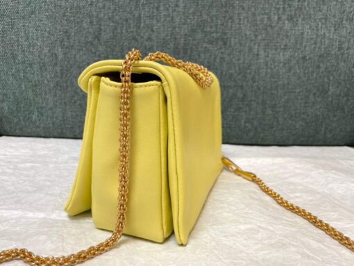 Replica Valentino One Stud Nappa Bag With Chain 1215 Yellow 8