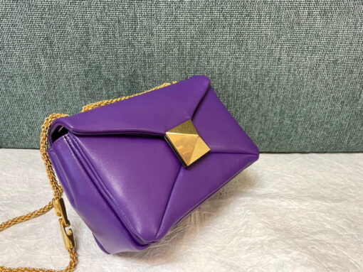 Replica Valentino One Stud Nappa Bag With Chain 1215 Purple 2