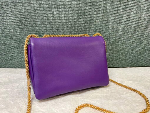 Replica Valentino One Stud Nappa Bag With Chain 1215 Purple 3