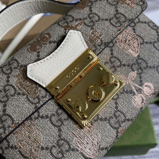 Replica Gucci 652683 Padlock Mini Bag White leather 4