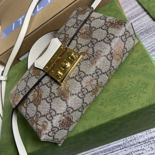 Replica Gucci 652683 Padlock Mini Bag White leather 5