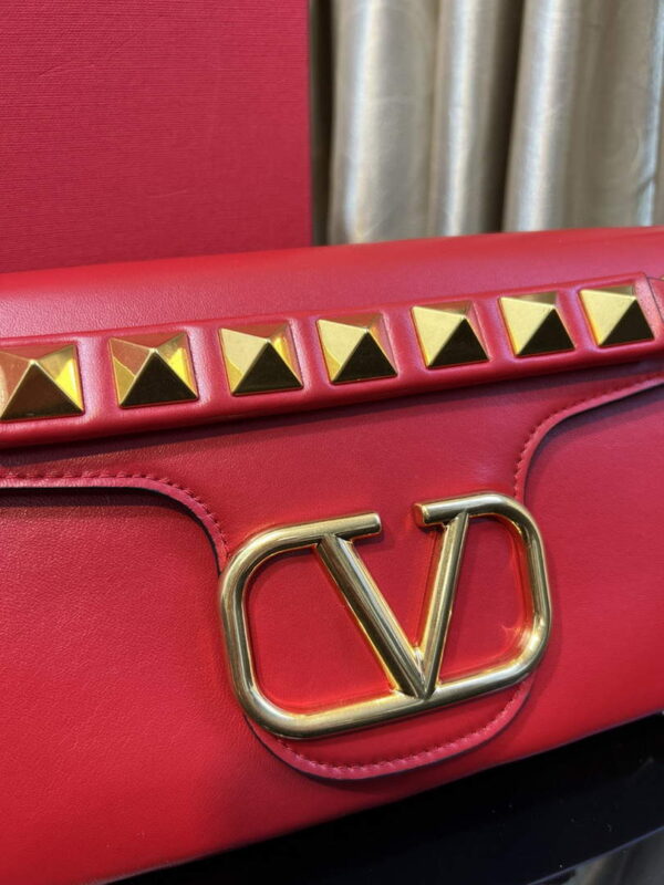 Replica Valentino XW2B0K26 Stud Sign Nappa Shoulder Bag Red 2