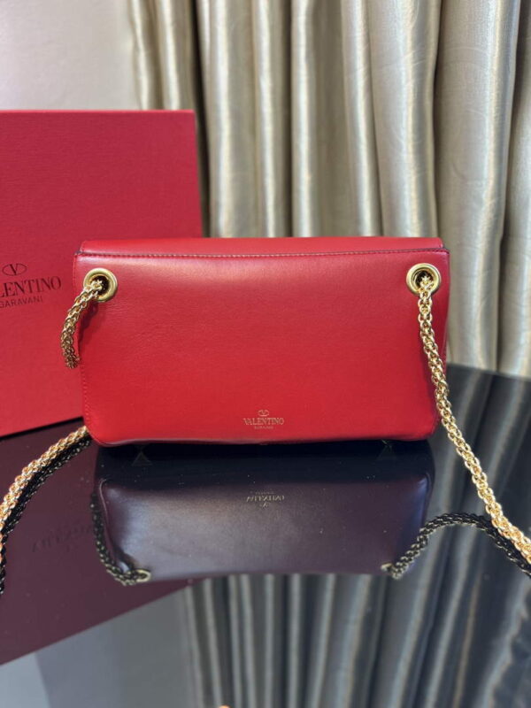 Replica Valentino XW2B0K26 Stud Sign Nappa Shoulder Bag Red 4