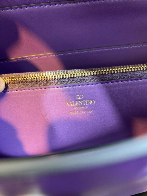 Replica Valentino XW2B0K26 Stud Sign Nappa Shoulder Bag Purple 7