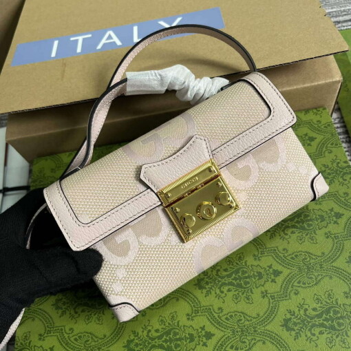 Replica Gucci 652683 Padlock Jumbo GG Mini Bag Light pink 3