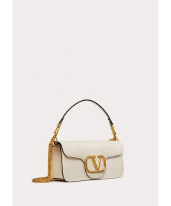 Replica Valentino XW0B0K30 Locò Calfskin Shoulder Bag White