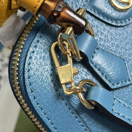 Replica Gucci 715775 Gucci Diana Mini Tote Bag Blue leather 4