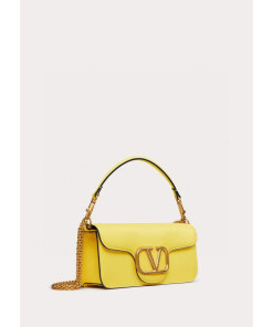 Replica Valentino XW0B0K30 Locò Calfskin Shoulder Bag Yellow