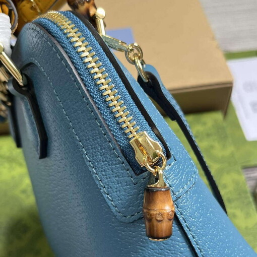 Replica Gucci 715775 Gucci Diana Mini Tote Bag Blue leather 6