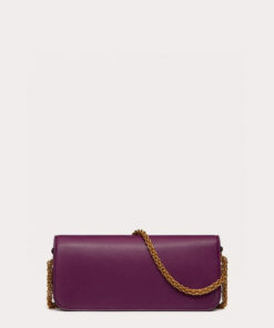 Replica Valentino XW0B0K30 Locò Calfskin Shoulder Bag Purple 2