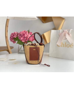 Replica Chloé CHC22SS391G56101 Small Basket Tote Bag Brown