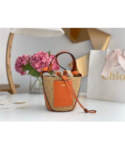 Replica Chloé CHC22SS391G56101 Small Basket Tote Bag Orange