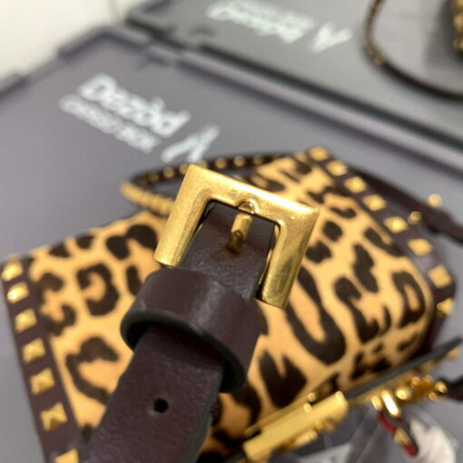 Replica Valentino 7300 Rockstud Alcove Grainy Calfskin BOX Bag XW2B0J73 Leopard print 6