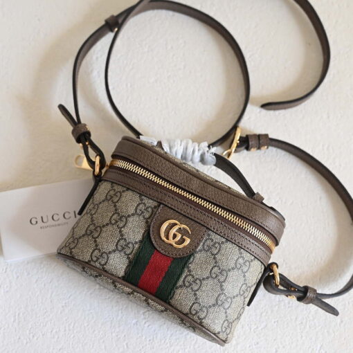 Replica Gucci 699532 Ophidia GG top handle mini bag Beige Brown 7