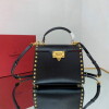 Replica Valentino 71000 Small Rockstud Alcove Handbag In Grainy Calfskin XW2B0J71 Red 9