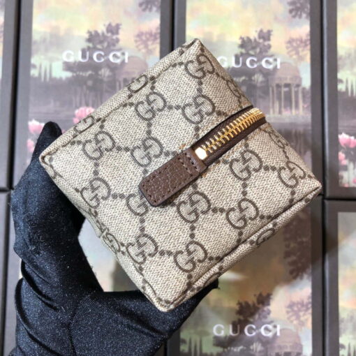 Replica Gucci 611001 GG Ophidia GG Cosmetic Case Beige Brown 4