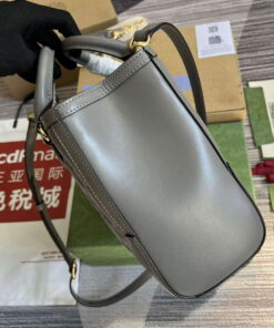 Replica Gucci 728309 GG Matelassé Mini Top Handle Bag Grey 2