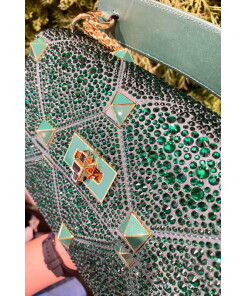 Replica Valentino V0082 Vsling Mini Bag With Sparkling Embroidery Green