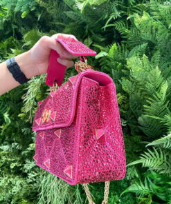 Replica Valentino V0082 Vsling Mini Bag With Sparkling Embroidery Plum 2