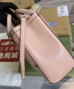 Replica Gucci 728309 GG Matelassé Mini Top Handle Bag Pink 2