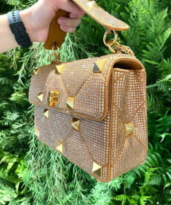 Replica Valentino V0082 Vsling Mini Bag With Sparkling Embroidery Gold 2