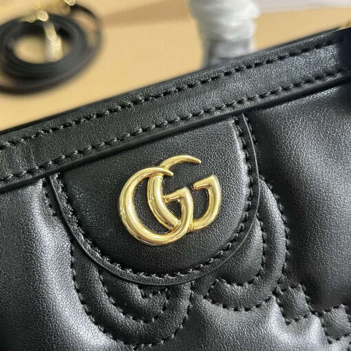 Replica Gucci 728236 GG Matelassé Tote Black 4