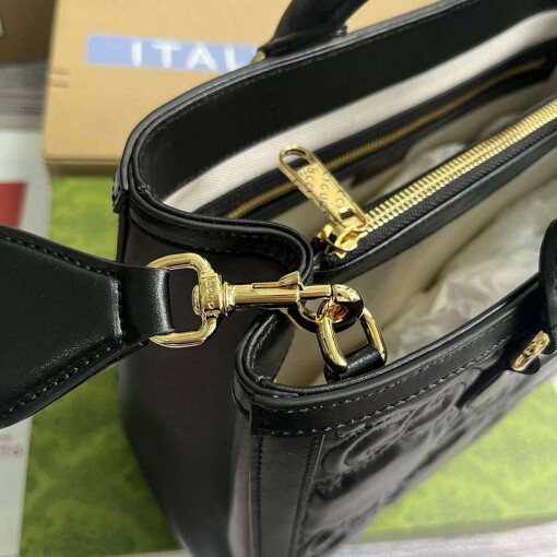 Replica Gucci 728236 GG Matelassé Tote Black 6