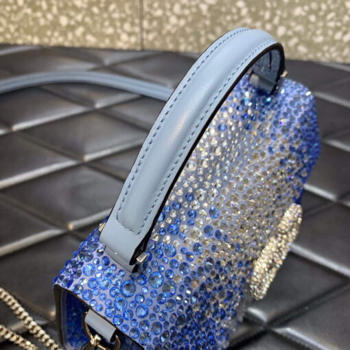 Replica Valentino 1W2B0G97TZA0FO Vsling Mini Handbag With Sparkling Embroidery Gradient blue 2