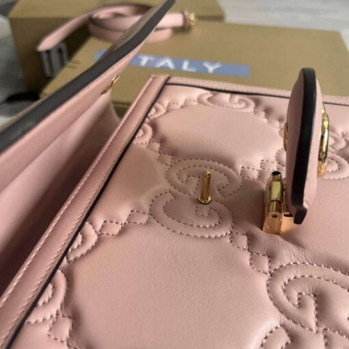 Replica Gucci 736877 GG Matelassé Handbag Pink 6