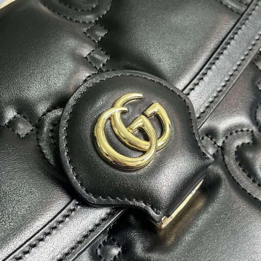 Replica Gucci 736877 GG Matelassé Handbag Black 4